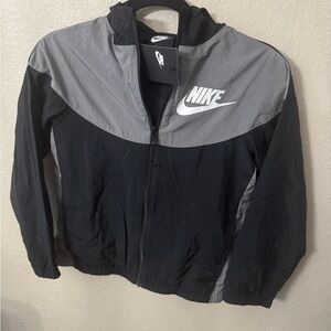 Nike Black and Gray Hooded Jacket